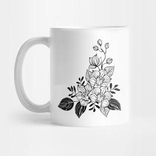 composition with contour orchids Mug